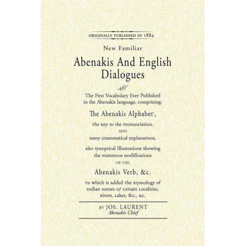 Joseph Laurent - Abenakis and English Dialogues