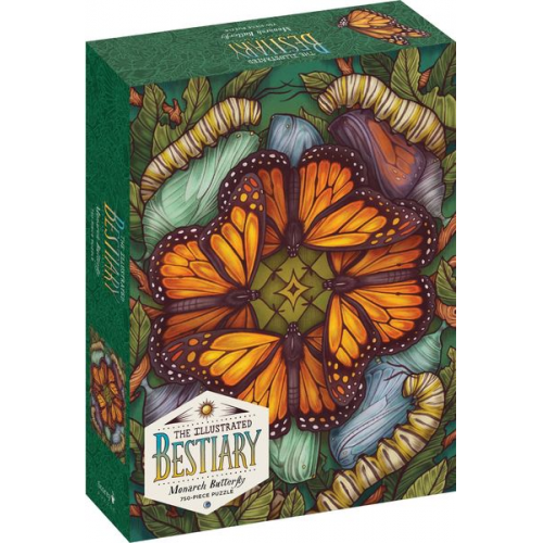 The Illustrated Bestiary Puzzle: Monarch Butterfly (750 Pieces)