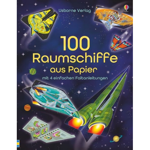 100 Raumschiffe aus Papier