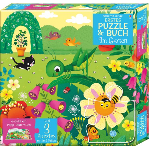 Erstes Puzzle & Buch: Im Garten