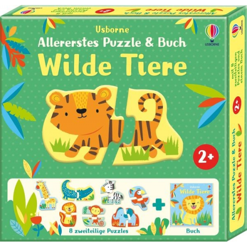 Allererstes Puzzle & Buch: Wilde Tiere