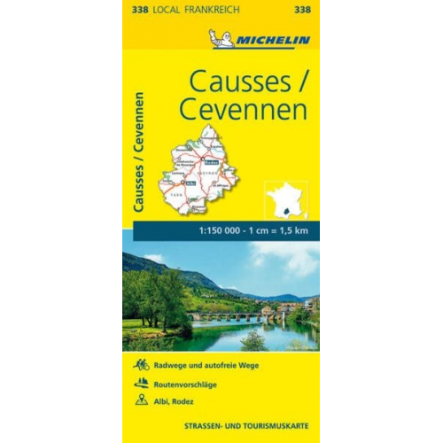 Michelin Localkarte Causses - Cevennen