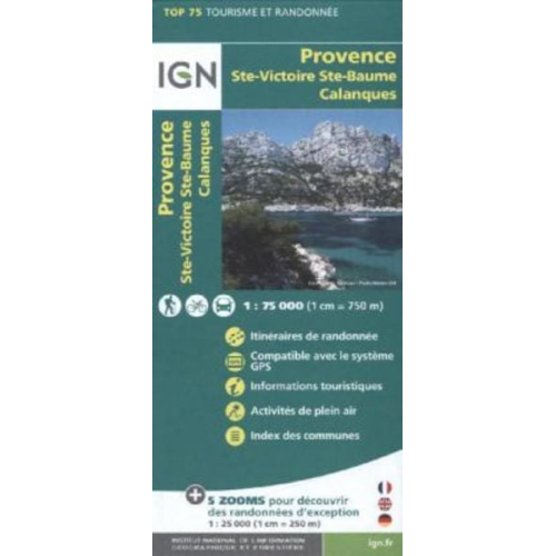 Collectif Ign - IGN 75 000 Provence Ste-Victoire Ste-Baume Calanques