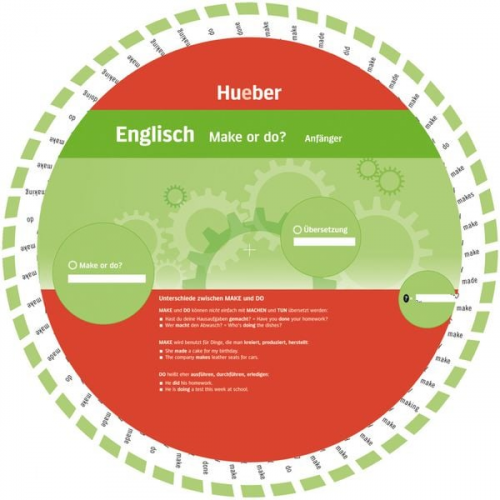 Wheel. Make or Do? Englisch. Sprachdrehscheibe