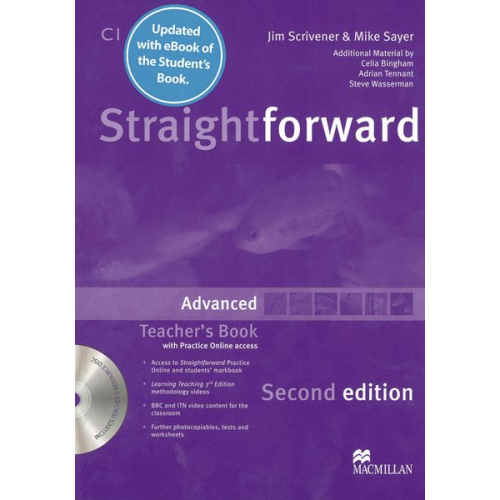 Jim Scrivener Mike Sayer Celia Bingham Adrian Tennant Steve Wasserman - Scrivener, J: Straightforward 2. Ed. Adv. T./+DVDR+ebook