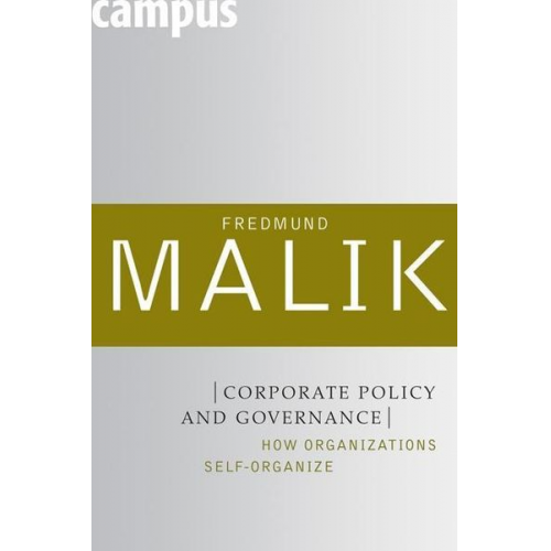 Fredmund Malik - Corporate Policy and Governance