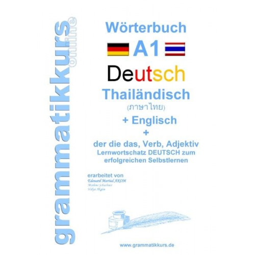 Marlene Schachner - Wörterbuch Deutsch - Thailändisch - Englisch Niveau A1