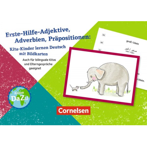 Erste-Hilfe-Adjektive, Adverbien, Präpositionen: Kita-Kinder lernen Deutsch mit Bildkarten