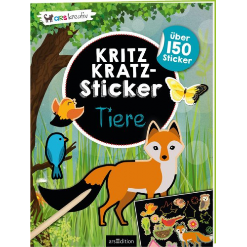 Kritzkratz-Sticker - Tiere