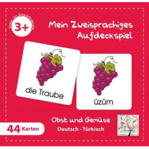 Mein Zweisprachiges Aufdeckspiel, Obst und Gemüse, Türkisch (Kinderspiel)