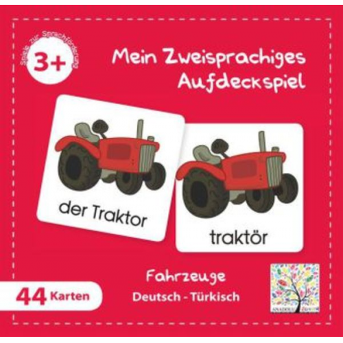 Mein Zweisprachiges Aufdeckspiel, Fahrzeuge, Türkisch (Kinderspiel)