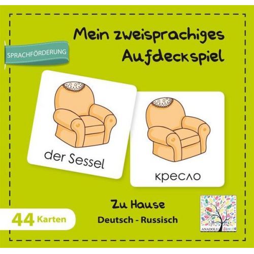 Mein zweisprachiges Aufdeckspiel, Zu Hause Deutsch-Russisch (Kinderspiel)