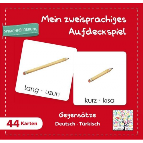 Mein zweisprachiges Aufdeckspiel, Gegensätze Deutsch-Türkisch (Kinderspiel)