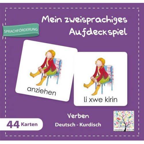 Mein zweisprachiges Aufdeckspiel, Verben Deutsch-Kurdisch (Kinderspiel)