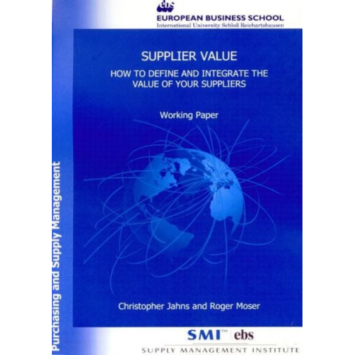 Roger Moser Christopher Jahns - Supplier Value.