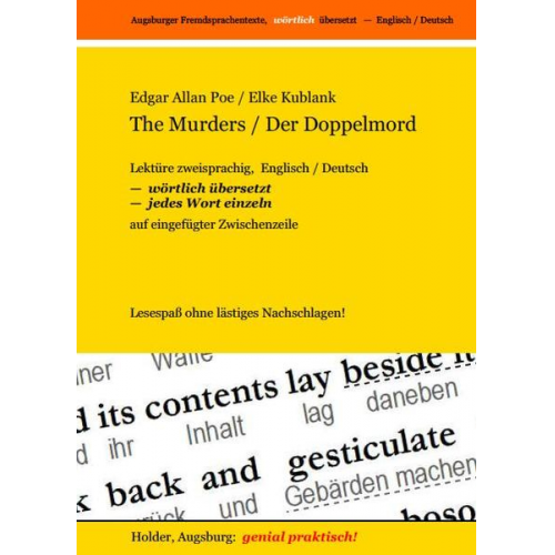 Edgar Allan Poe - The Murders / Der Doppelmord -- Lektüre zweisprachig, Englisch / Deutsch,