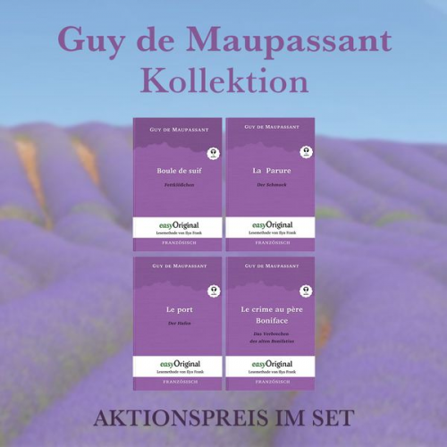 Guy de Maupassant - Guy de Maupassant Kollektion (Bücher + 4 Audio-CDs) - Lesemethode von Ilya Frank