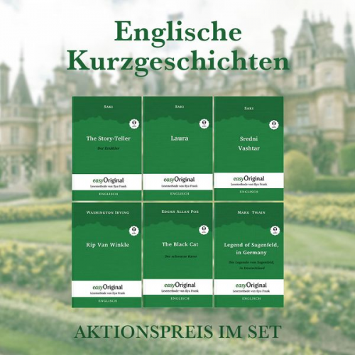 Edgar Allan Poe Hector Hugh Munro (Saki) Mark Twain Washington Irving - Englische Kurzgeschichten (Bücher + 6 Audio-CDs) - Lesemethode von Ilya Frank