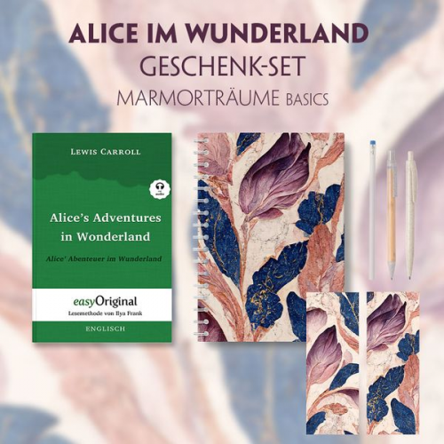 Lewis Carroll - Alice im Wunderland Geschenkset (Softcover + Audio-Online) + Marmorträume Basics