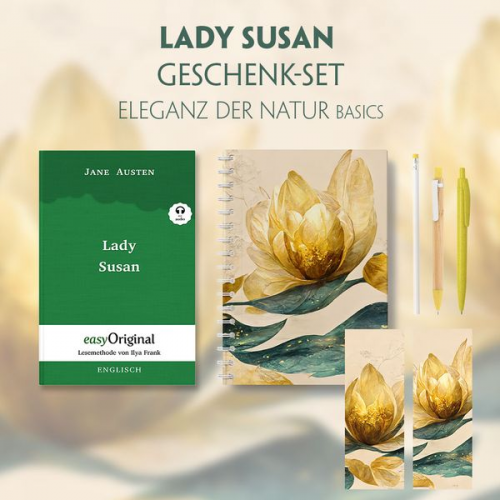 Jane Austen - Lady Susan Geschenkset (Softcover + Audio-Online) + Eleganz der Natur Schreibset Basics