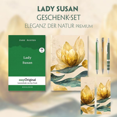 Jane Austen - Lady Susan Geschenkset (Softcover + Audio-Online) + Eleganz der Natur Schreibset Premium