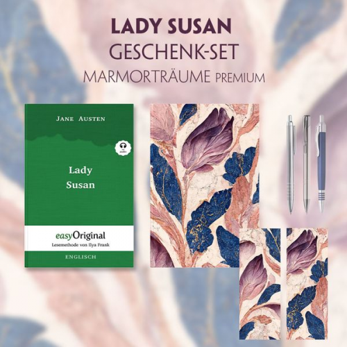 Jane Austen - Lady Susan Geschenkset (Softcover + Audio-Online) + Marmorträume Schreibset Premium