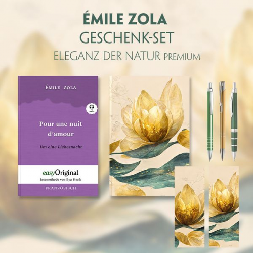 Emile Zola - Émile Zola Geschenkset (mit Audio-Online) + Eleganz der Natur Schreibset Premium