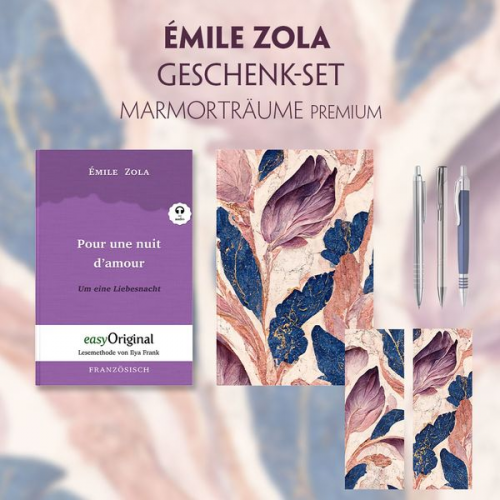 Emile Zola - Émile Zola Geschenkset (mit Audio-Online) + Marmorträume Schreibset Premium