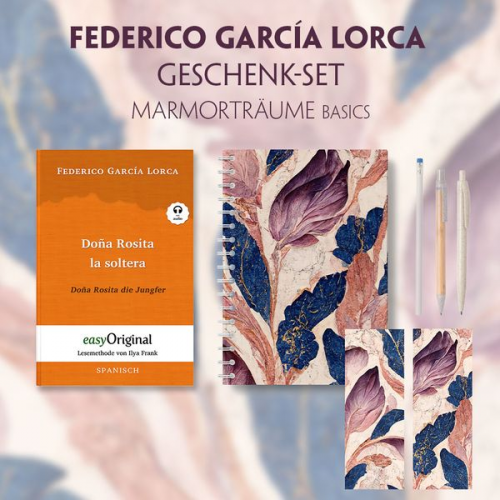 Federico García Lorca - Doña Rosita la soltera Geschenkset (Buch mit Audio-Online) + Marmorträume Basics