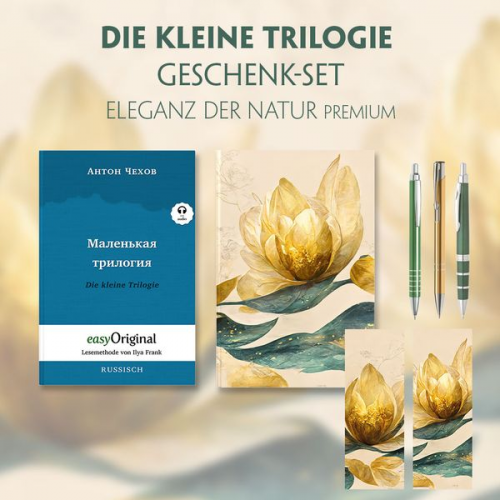 Anton Pawlowitsch Tschechow - Die kleine Trilogie Geschenkset (Buch mit Audio-Online) + Eleganz der Natur Schreibset Premium