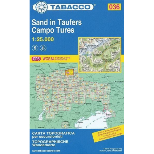 Tabacco Wandern 1 : 25 000 Sand in Taufers / Campo Tures