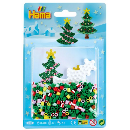 Hama 4108 - Weihnachtsbaum, Bügelperlen midi, 450 Stück