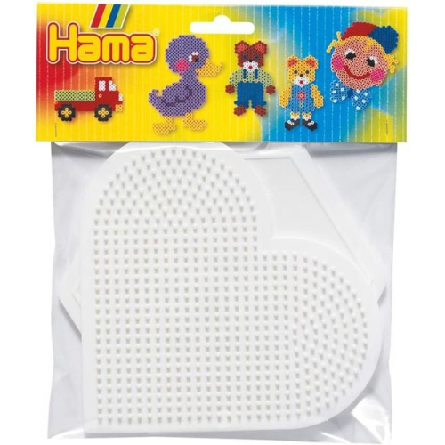 Hama 4454 - Stiftplatten für Midi-Bügelperlen, Herz/Sechseck, 2 Stück