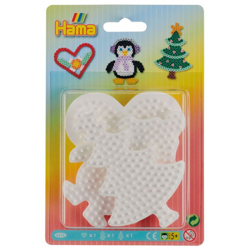 Hama 4574 - Stiftplatten, Herz, Pinguin, Weihnachtsbaum, midi