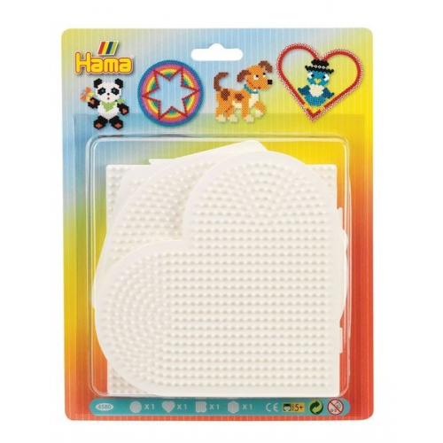 Hama 4580 - Blisterpackung große Stiftplatten, Hund, Bär, Vogel, Stern, 4er Set