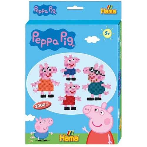 Hama 7965 - Kleine Geschenkpackung Peppa Pig, Bügelperlen midi, 2000 Stück