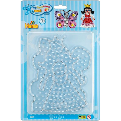 Hama 8102 - Maxi Stiftplatten 2er Set Schmetterling und Prinzessin