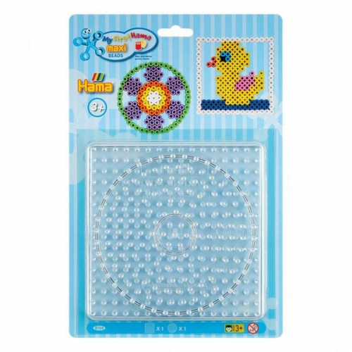 Hama 8104 - Maxi Stiftplatten 2er Set Quadrat und Kreis