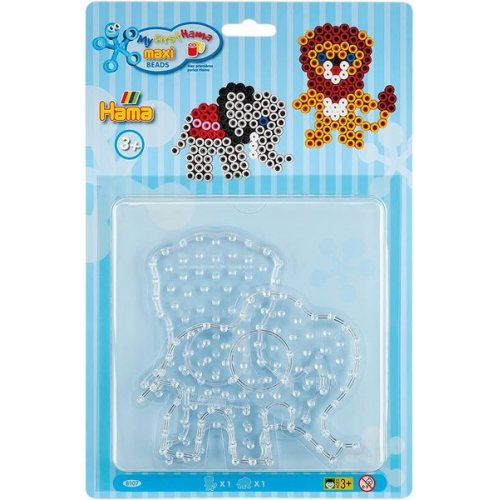 Hama 8107 - Maxi Stiftplatten 2er Set Löwe und Elefant