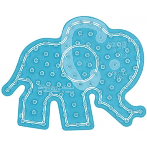 Hama 8230 - Maxi Stiftplatte kleiner Elefant, transparent, 14x11,5cm, 1 Stück