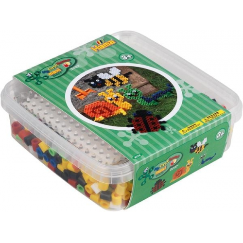 Hama 8744 - My first Hama, Box mit ca. 600 Maxi-Bügelperlen, Stiftplatte und Zubehör, Gartenmotive