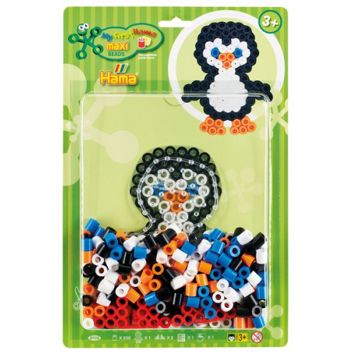 Hama 8938 - Pinguin, Bügelperlen maxi, 250 Stück