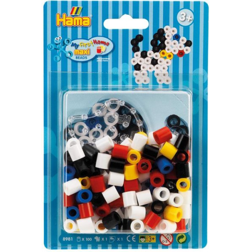 Hama 8981 - Kleine Blister-Packung Hund, Bügelperlen Maxi, ca. 100 Stück inklusive Stiftplatte und Zubehör