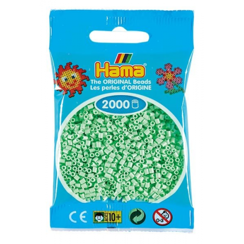 Hama 501-98 - Beutel mit Mini Bügelperlen Mint, 2000 Stück