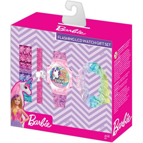 Accutime LCD Armbanduhr Set Barbie mit Accessoires