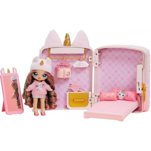 Na! Na! Na! Surprise 3-in-1 Backpack Bedroom Unicorn Playset- Britney Sparkles