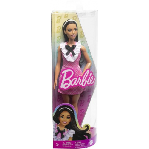 Barbie - Barbie Fashionistas-Puppe mit schwarzem Haar und Karokleid