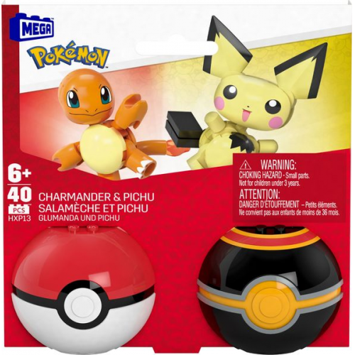 Mega - Pokemon Pokeball Collection - Charmander and Pichu