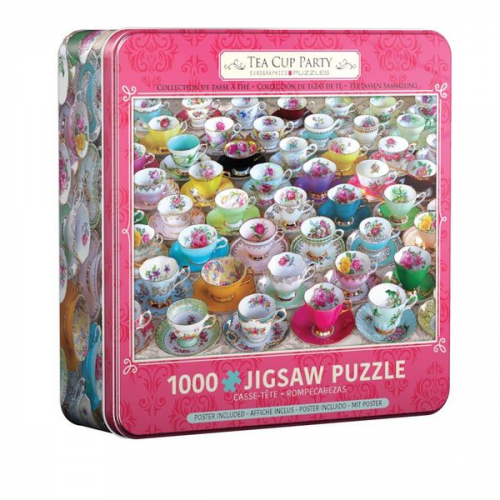 Eurographics 8051-5314 - Teetassen Party - Puzzledose, 1.000 Blech Puzzle