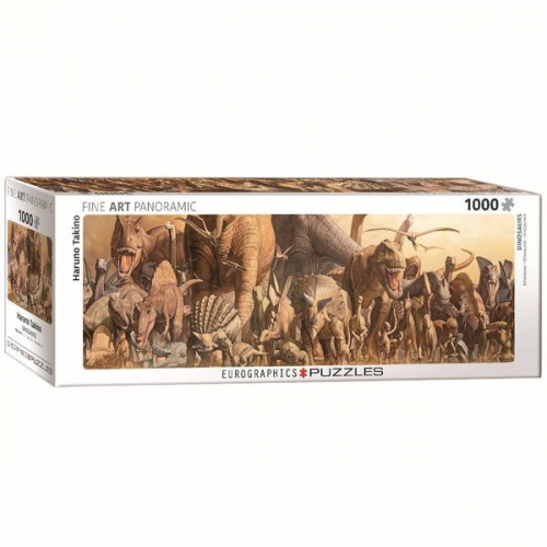 Eurographics 6010-4650 - Dinosaurier Collage, Panorama Puzzle - 1000 Teile
